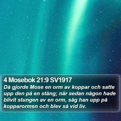 4 Mosebok 21:9 SV1917 Bible Verse Image