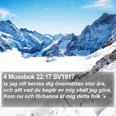 4 Mosebok 22:17 SV1917 Bible Verse Image