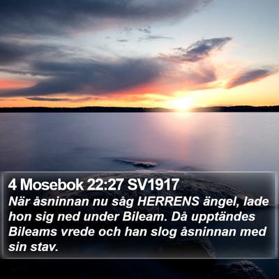 4 Mosebok 22:27 SV1917 Bible Verse Image