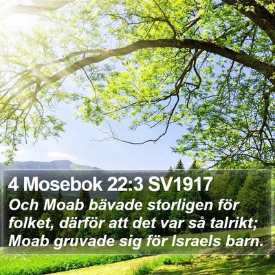 4 Mosebok 22:3 SV1917 Bible Verse Image