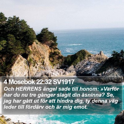 4 Mosebok 22:32 SV1917 Bible Verse Image