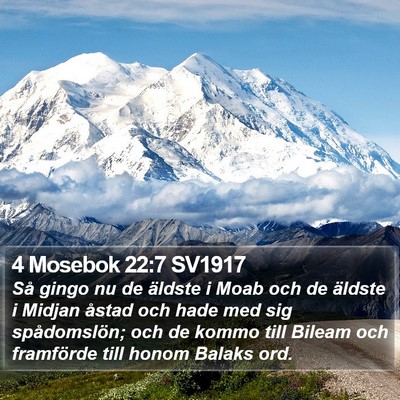 4 Mosebok 22:7 SV1917 Bible Verse Image
