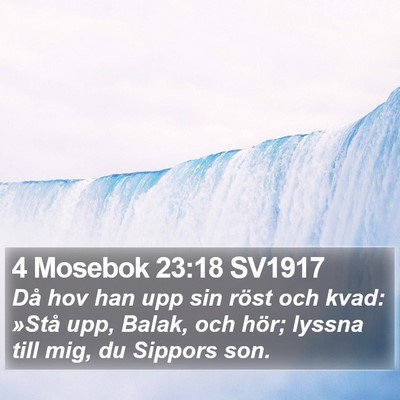 4 Mosebok 23:18 SV1917 Bible Verse Image