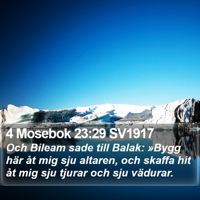 4 Mosebok 23:29 SV1917 Bible Verse Image