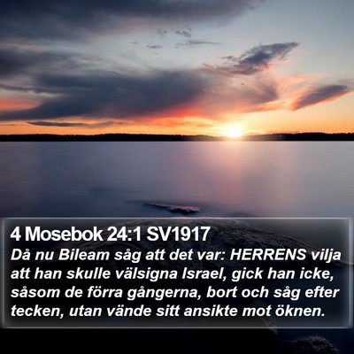 4 Mosebok 24:1 SV1917 Bible Verse Image