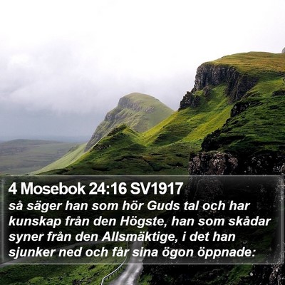 4 Mosebok 24:16 SV1917 Bible Verse Image