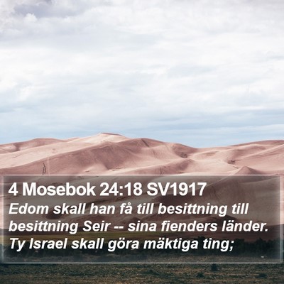 4 Mosebok 24:18 SV1917 Bible Verse Image