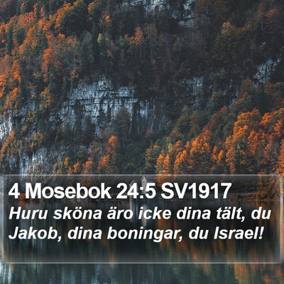 4 Mosebok 24:5 SV1917 Bible Verse Image