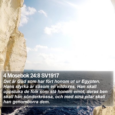 4 Mosebok 24:8 SV1917 Bible Verse Image