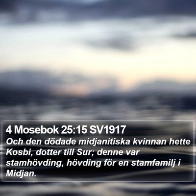 4 Mosebok 25:15 SV1917 Bible Verse Image