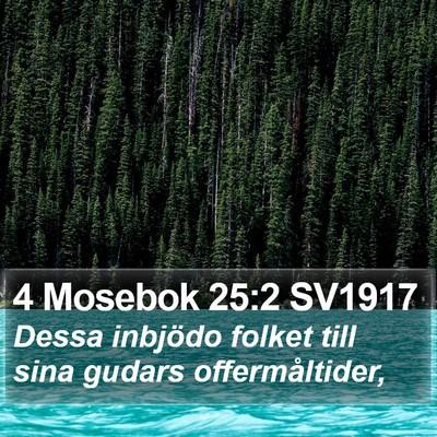 4 Mosebok 25:2 SV1917 Bible Verse Image