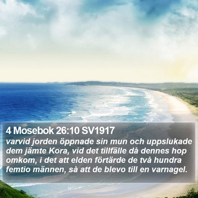 4 Mosebok 26:10 SV1917 Bible Verse Image