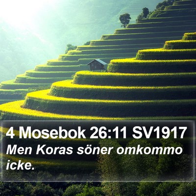 4 Mosebok 26:11 SV1917 Bible Verse Image