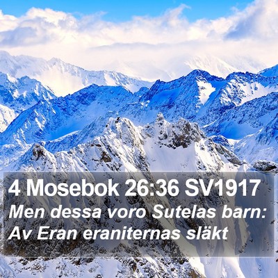 4 Mosebok 26:36 SV1917 Bible Verse Image