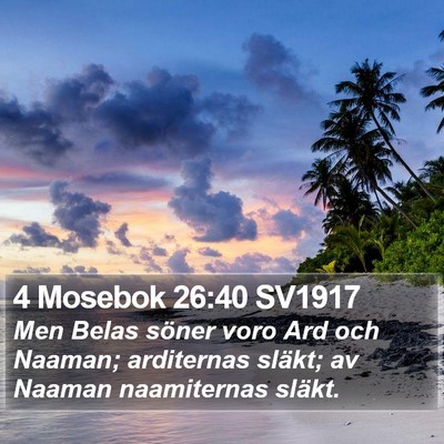 4 Mosebok 26:40 SV1917 Bible Verse Image