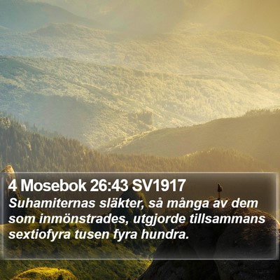 4 Mosebok 26:43 SV1917 Bible Verse Image