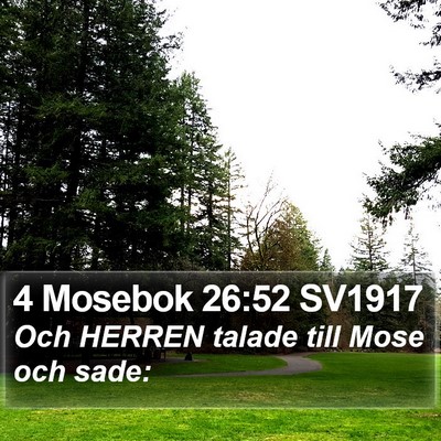 4 Mosebok 26:52 SV1917 Bible Verse Image