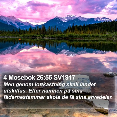 4 Mosebok 26:55 SV1917 Bible Verse Image