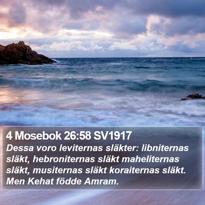 4 Mosebok 26:58 SV1917 Bible Verse Image