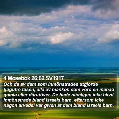 4 Mosebok 26:62 SV1917 Bible Verse Image
