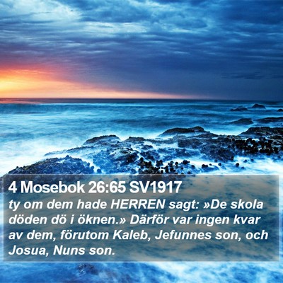 4 Mosebok 26:65 SV1917 Bible Verse Image