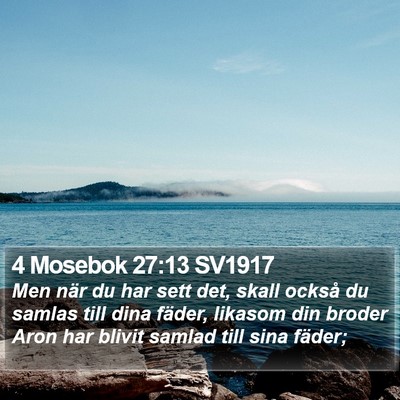 4 Mosebok 27:13 SV1917 Bible Verse Image