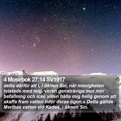 4 Mosebok 27:14 SV1917 Bible Verse Image