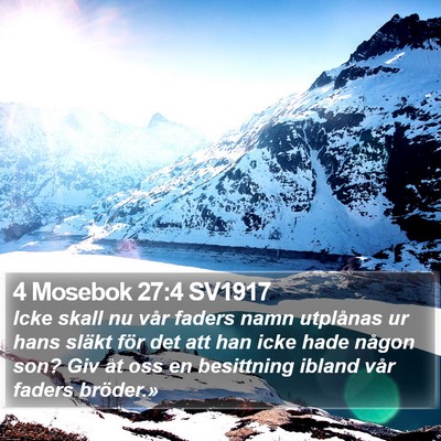 4 Mosebok 27:4 SV1917 Bible Verse Image