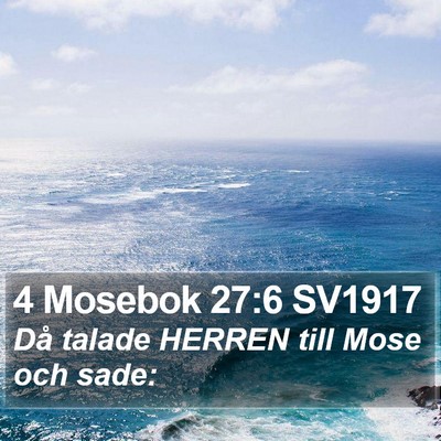 4 Mosebok 27:6 SV1917 Bible Verse Image
