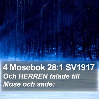 4 Mosebok 28:1 SV1917 Bible Verse Image