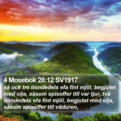 4 Mosebok 28:12 SV1917 Bible Verse Image