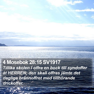 4 Mosebok 28:15 SV1917 Bible Verse Image