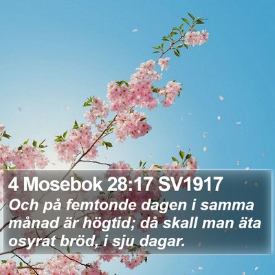4 Mosebok 28:17 SV1917 Bible Verse Image