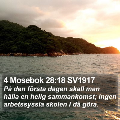 4 Mosebok 28:18 SV1917 Bible Verse Image