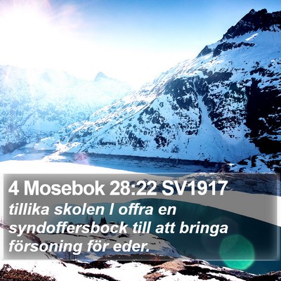 4 Mosebok 28:22 SV1917 Bible Verse Image