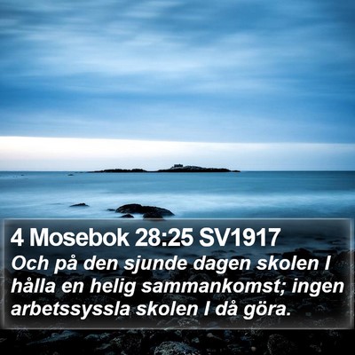 4 Mosebok 28:25 SV1917 Bible Verse Image