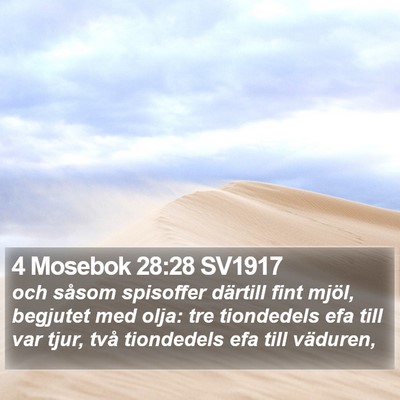 4 Mosebok 28:28 SV1917 Bible Verse Image