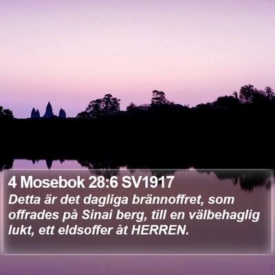 4 Mosebok 28:6 SV1917 Bible Verse Image