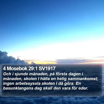 4 Mosebok 29:1 SV1917 Bible Verse Image