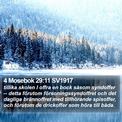 4 Mosebok 29:11 SV1917 Bible Verse Image