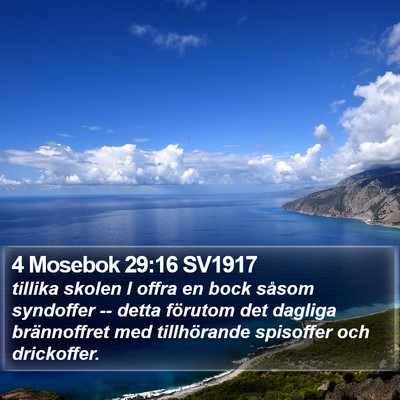4 Mosebok 29:16 SV1917 Bible Verse Image
