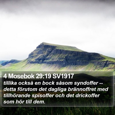 4 Mosebok 29:19 SV1917 Bible Verse Image