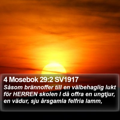 4 Mosebok 29:2 SV1917 Bible Verse Image