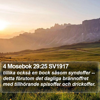 4 Mosebok 29:25 SV1917 Bible Verse Image