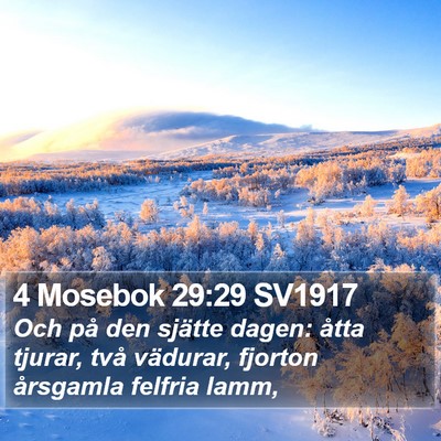4 Mosebok 29:29 SV1917 Bible Verse Image