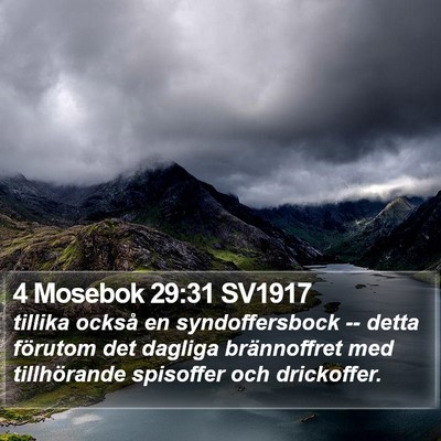 4 Mosebok 29:31 SV1917 Bible Verse Image