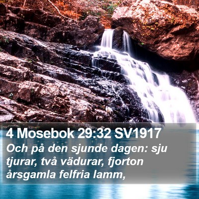 4 Mosebok 29:32 SV1917 Bible Verse Image