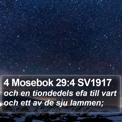 4 Mosebok 29:4 SV1917 Bible Verse Image