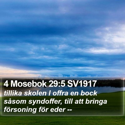 4 Mosebok 29:5 SV1917 Bible Verse Image