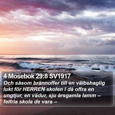 4 Mosebok 29:8 SV1917 Bible Verse Image
